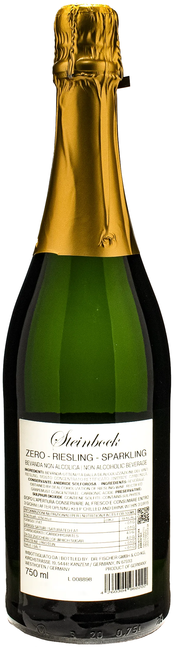 Steinbock Sparkling Riesling Zero Alcol