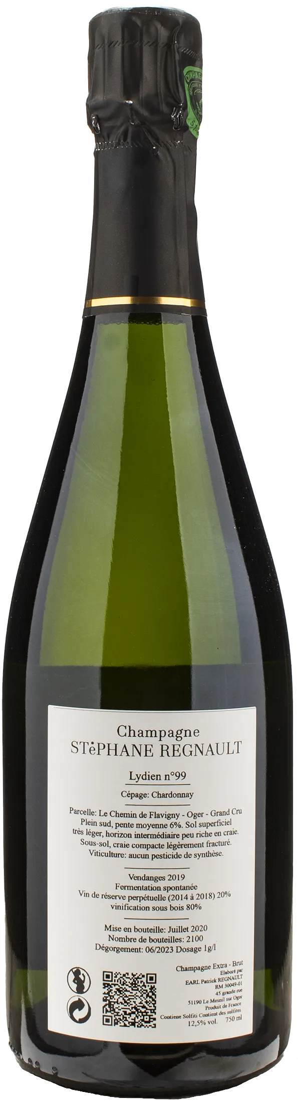 Stephane Regnault Champagne Grand Cru Oger Lydien N99 Extra Brut