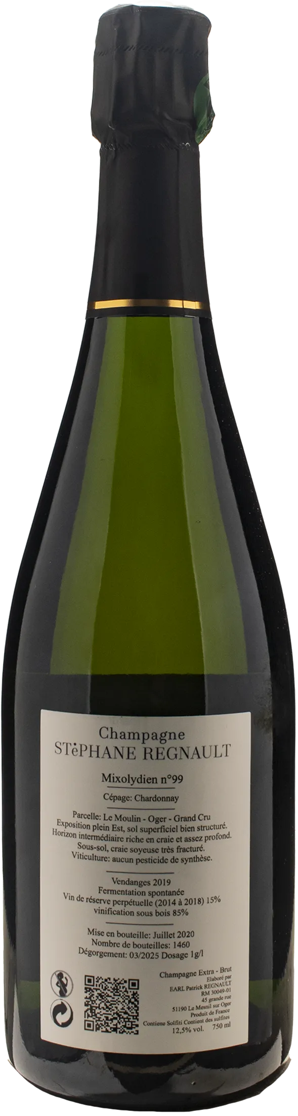Stephane Regnault Champagne Grand Cru Oger MixoLydien N° 99 Extra Brut