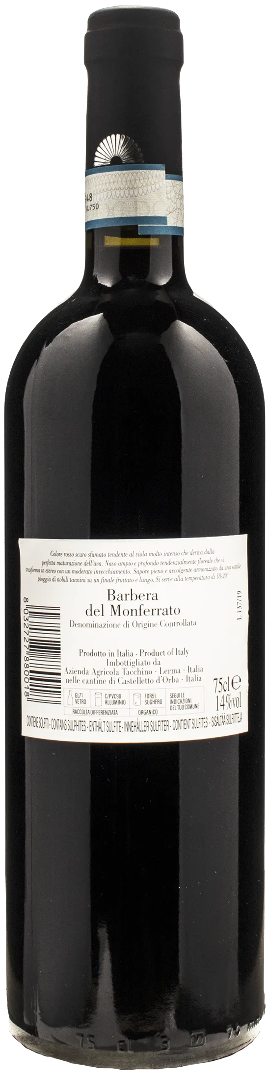 Tacchino Luigi Barbera Monferrato 2017