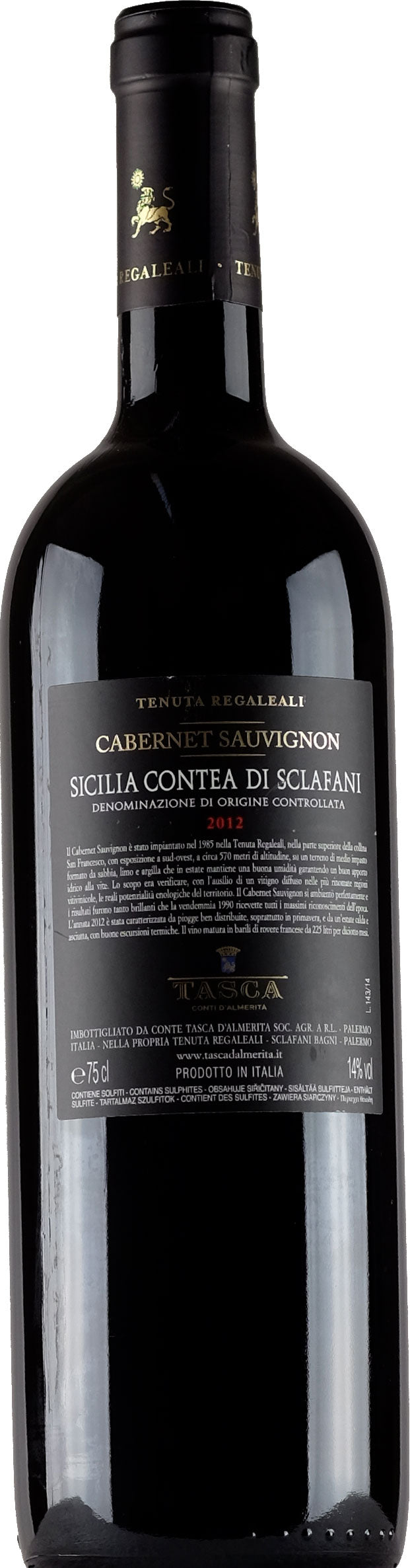 Tasca d'Almerita Cabernet Sauvignon 2012