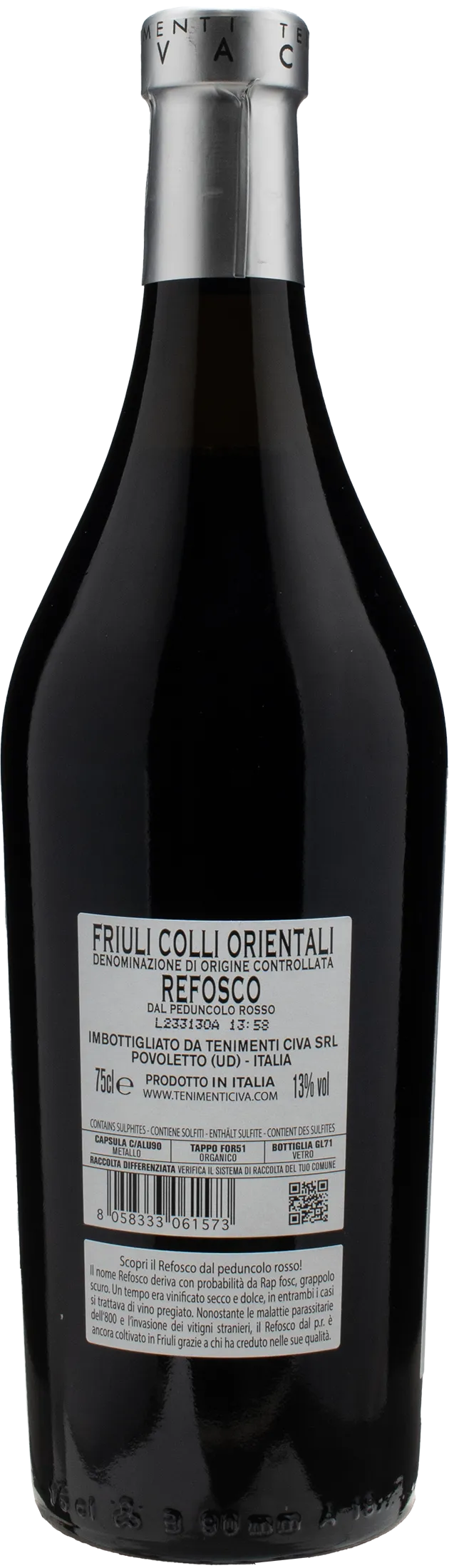 Tenimenti Civa Refosco dal Peduncolo Rosso Biele Zoe Cuvèe 85/15 2022