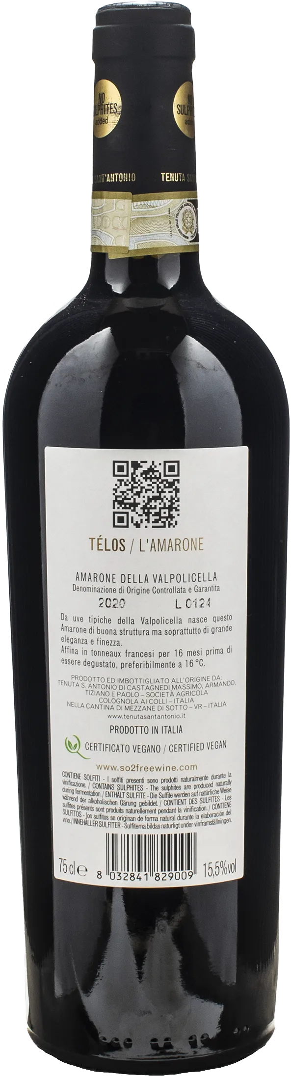 Tenuta Sant'Antonio Telos L'Amarone della Valpolicella Vegan 2020