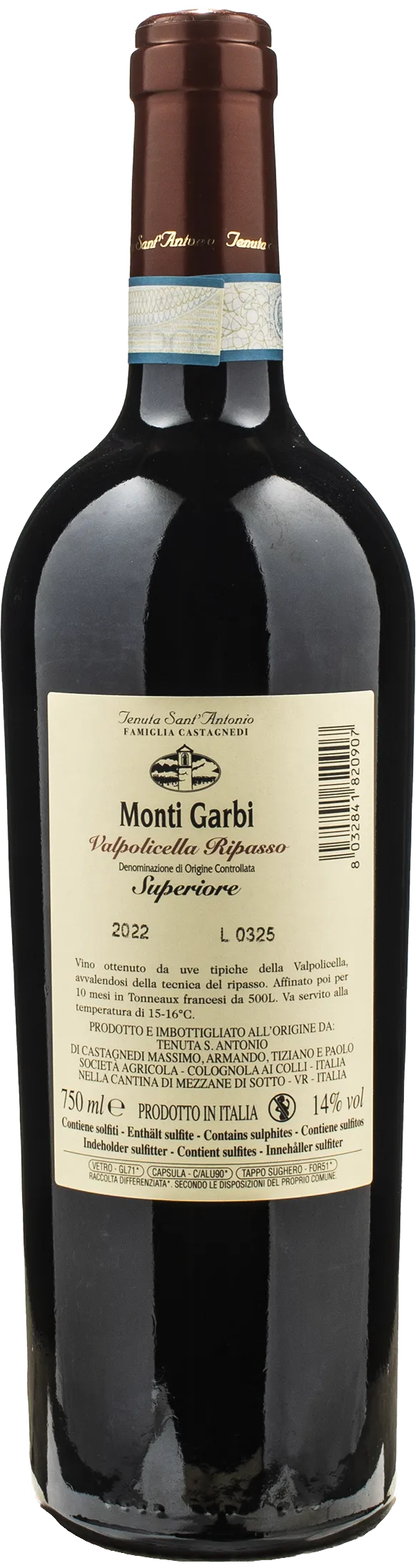 Tenuta Sant'Antonio Valpolicella Ripasso Superiore Monti Garbi 2022
