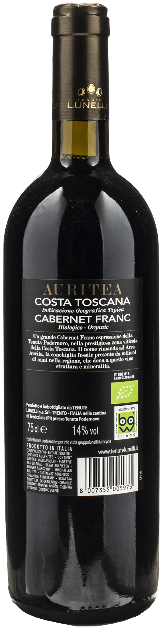 Tenute Lunelli Auritea Di Podernovo Costa Toscana Cabernet Franc 2018
