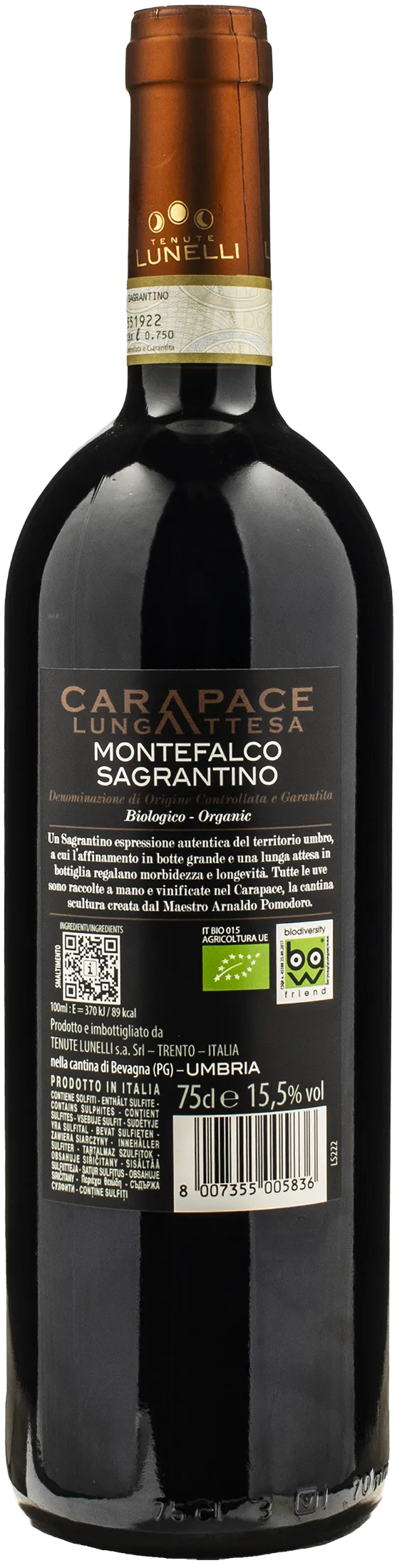 Tenute Lunelli Castelbuono Montefalco Sagrantino Carapace Lunga Attesa 2018