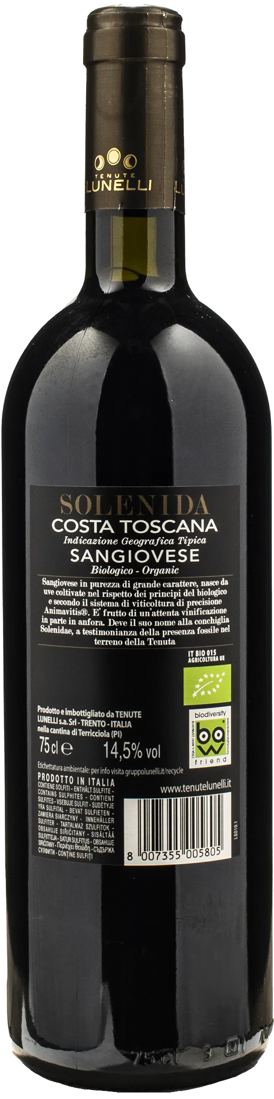 Tenute Lunelli Podernovo Costa Toscana Sangiovese Solenida 2019