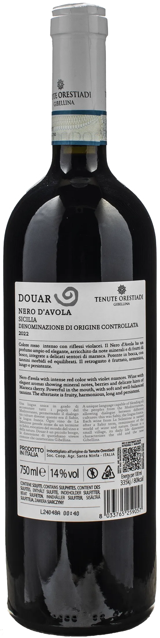 Tenute Orestiadi Gibellina Nero d'Avola Douar 2022