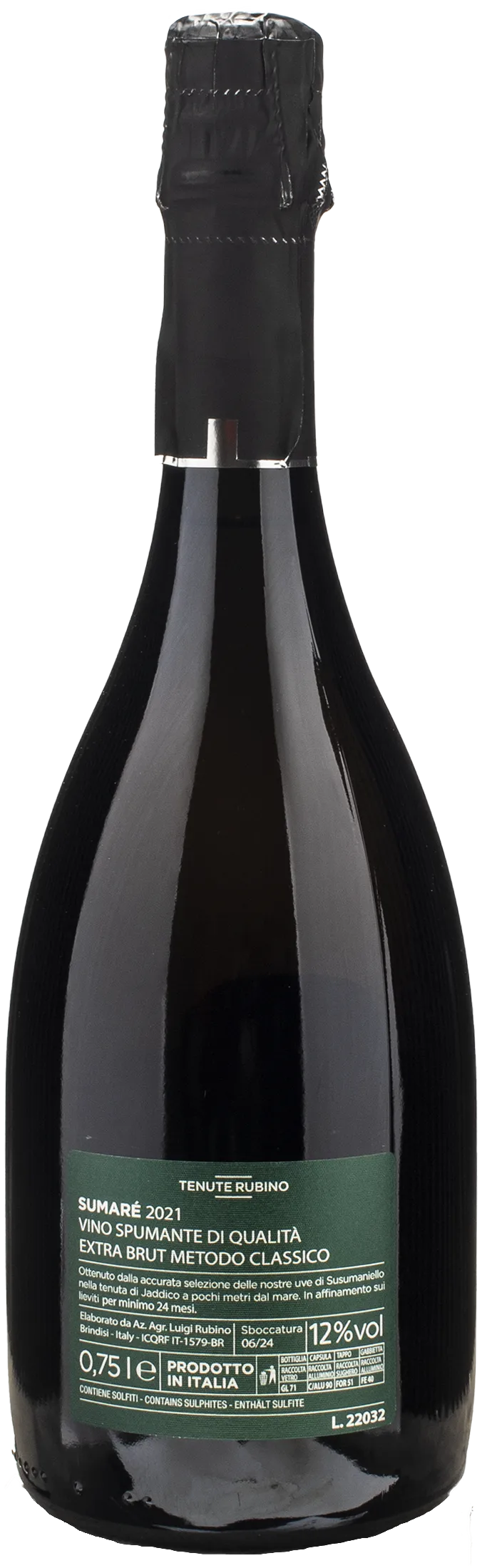 Tenute Rubino Metodo Classico Sumare Extra Brut 2021