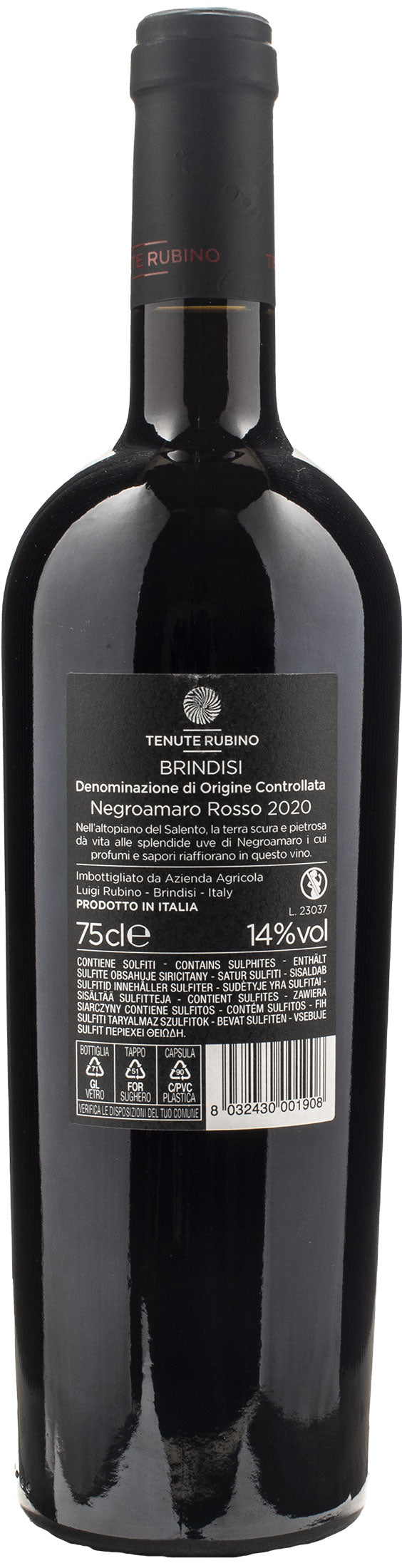 Tenute Rubino Miraglio Negroamaro Rosso 2020