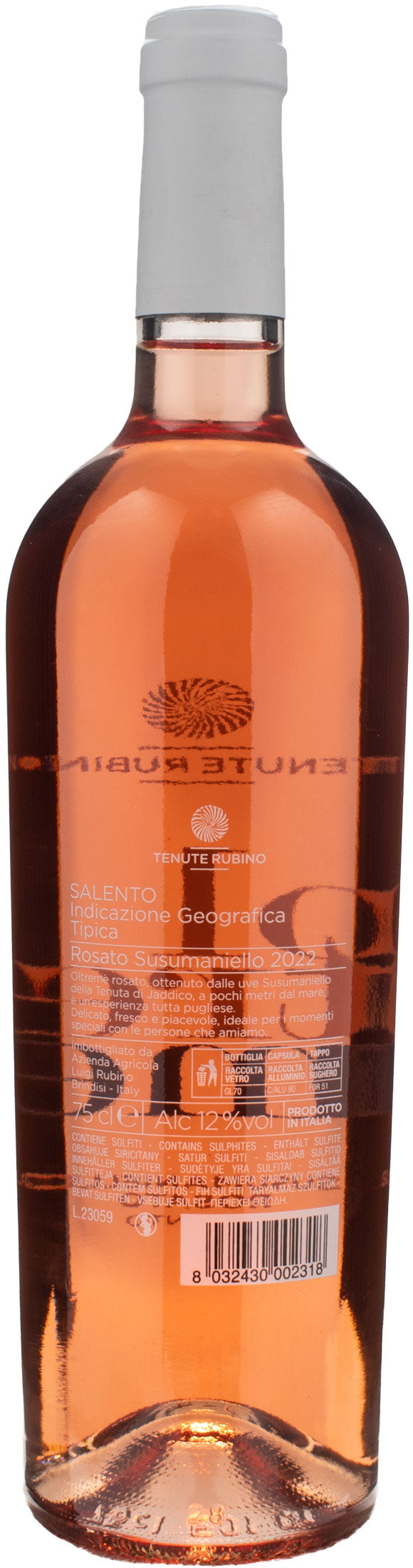 Tenute Rubino Oltremé Susumaniello Rosato 2022