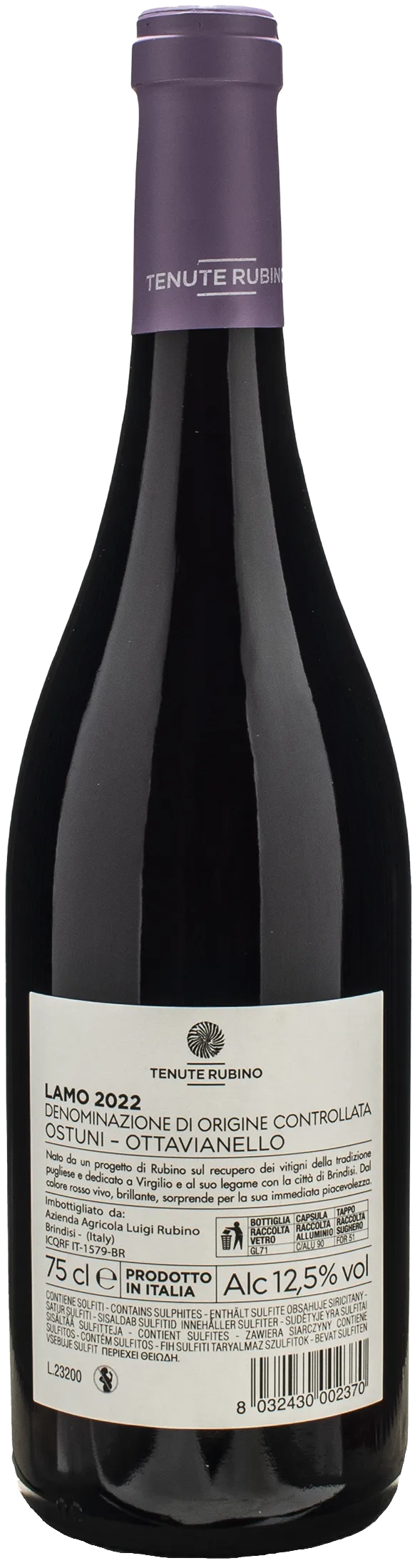 Tenute Rubino Ottavianello Lamo 2022