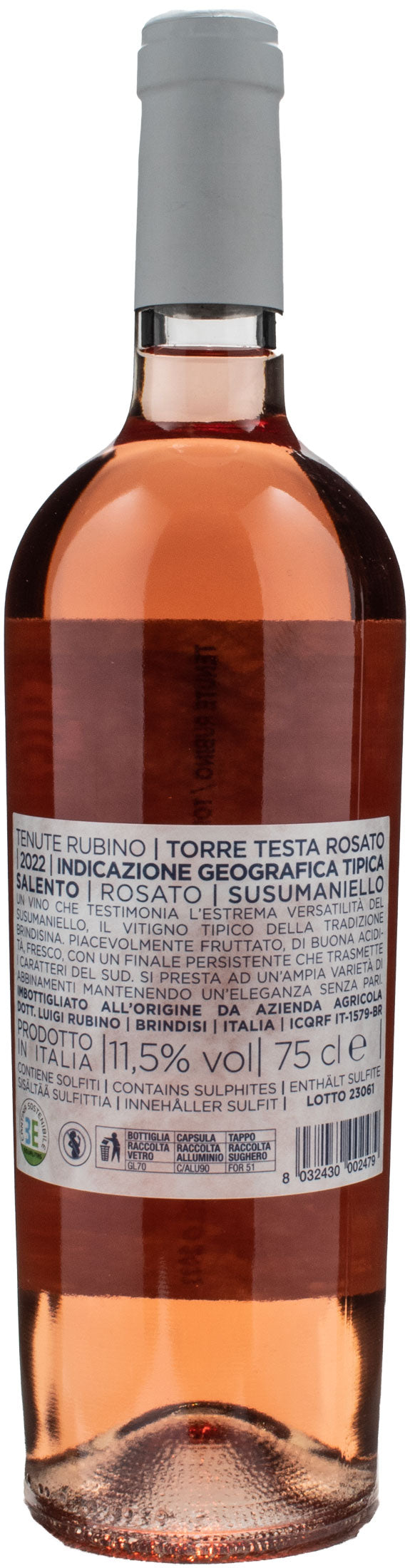 Tenute Rubino Susumaniello Torre Testa Rosè 2022