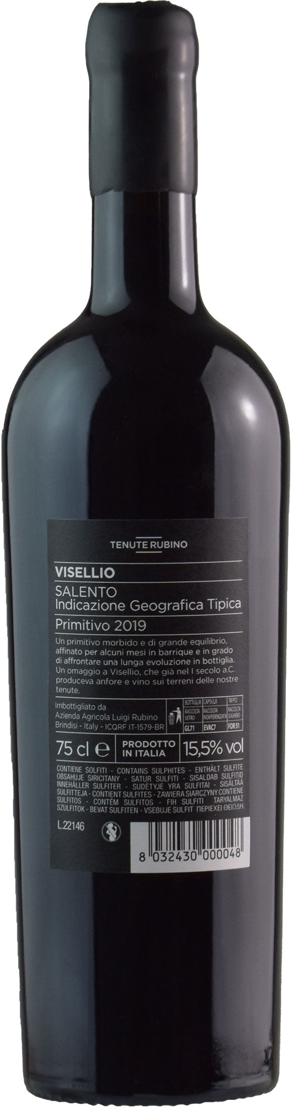 Tenute Rubino Visellio Primitivo 2019