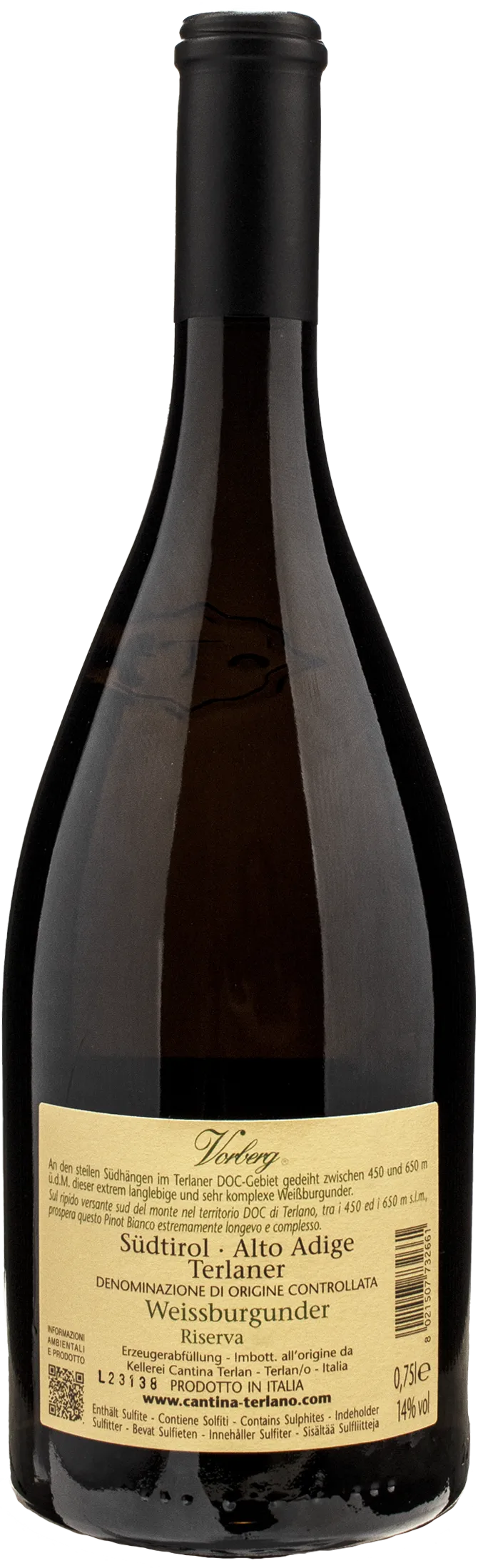 Terlano Pinot Bianco Vorberg Riserva 2022