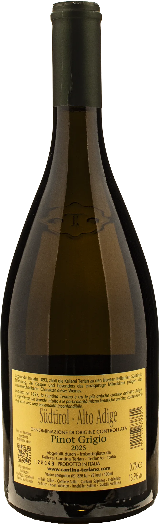 Terlano Pinot Grigio Tradition 2025