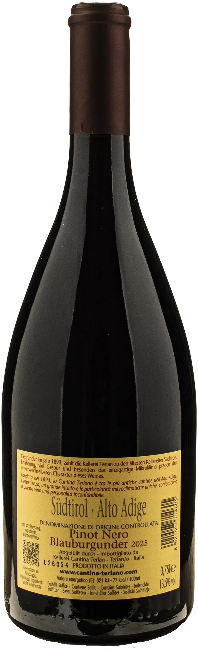 Terlano Pinot Nero Tradition 2025