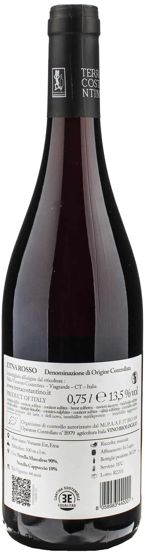 Terra Costantino Etna Rosso DeAetna 2022