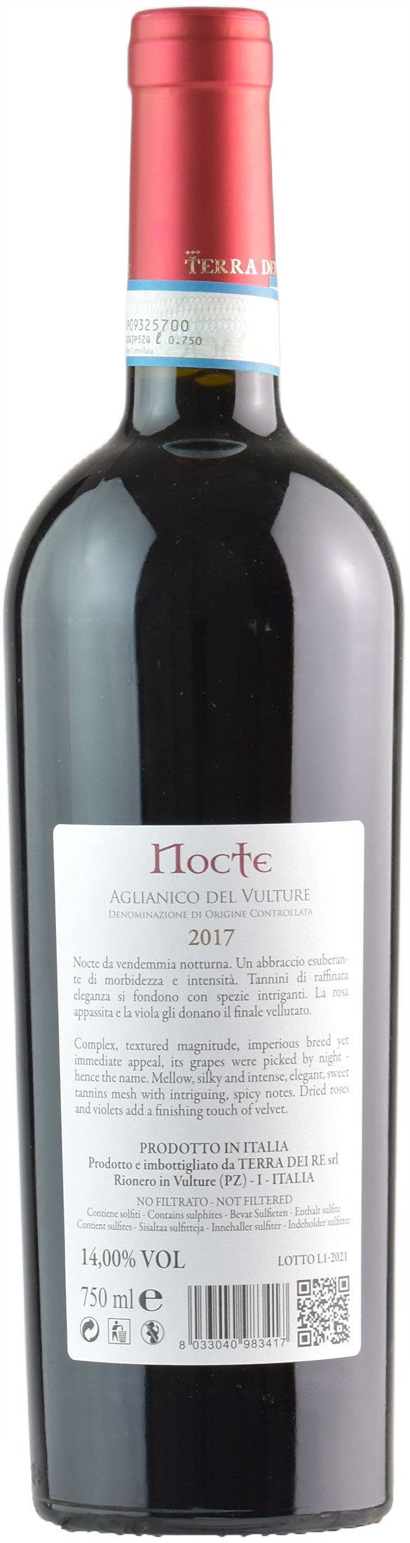Terra dei Re Aglianico del Vulture Nocte 2017