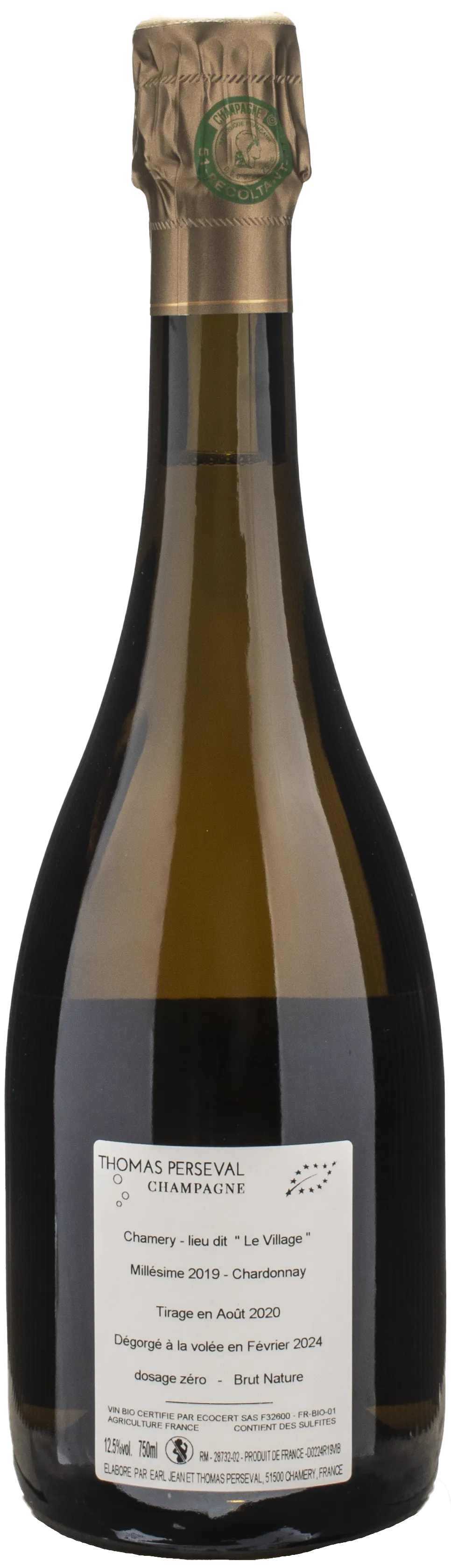 Thomas Perseval Champagne Le Village Chardonnay Brut Nature 2019
