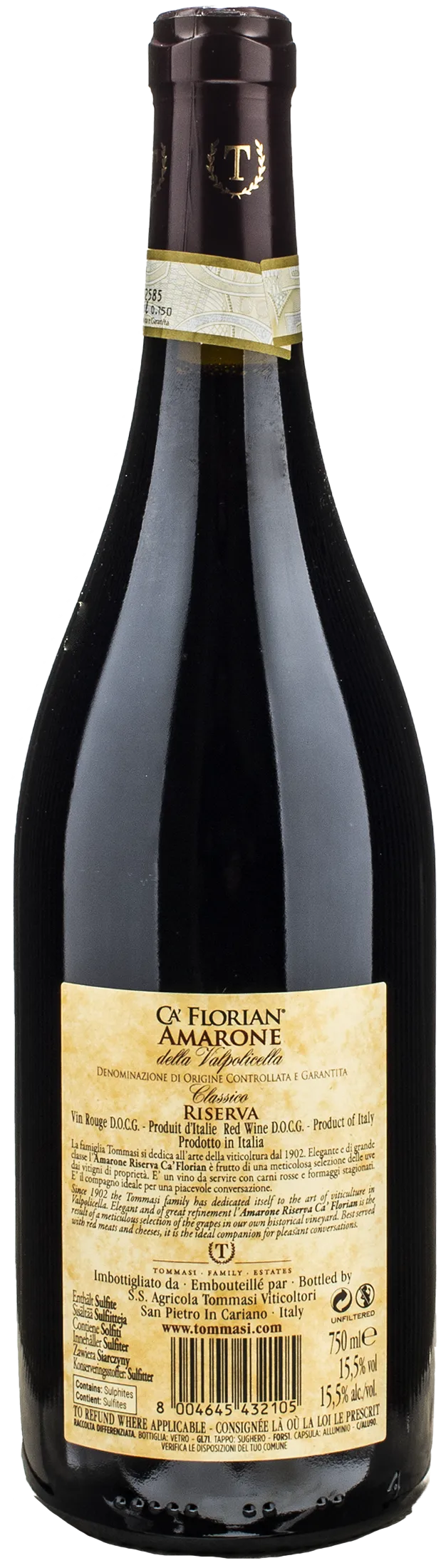 Tommasi Amarone della Valpolicella Classico Ca' Florian Riserva 2016