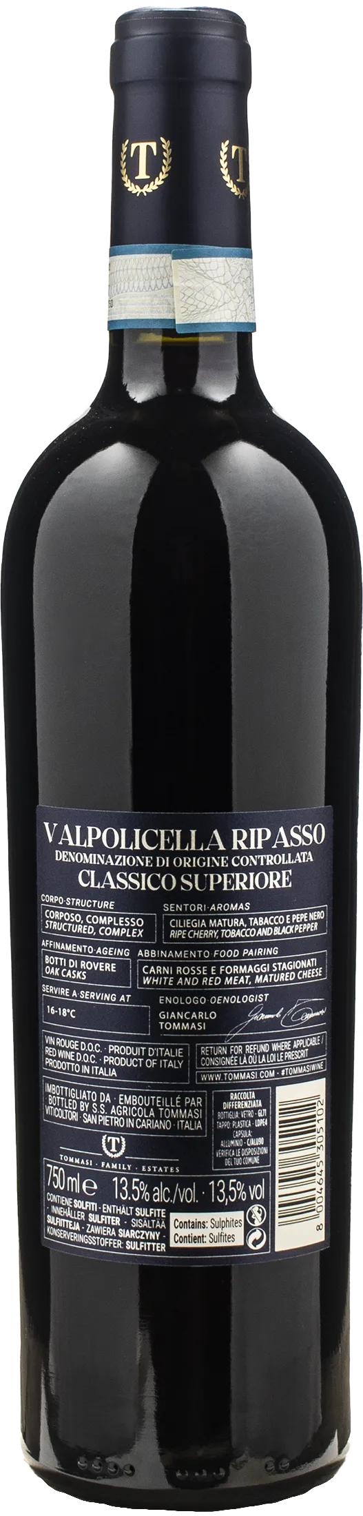 Tommasi Valpolicella Ripasso Classico Superiore 2022