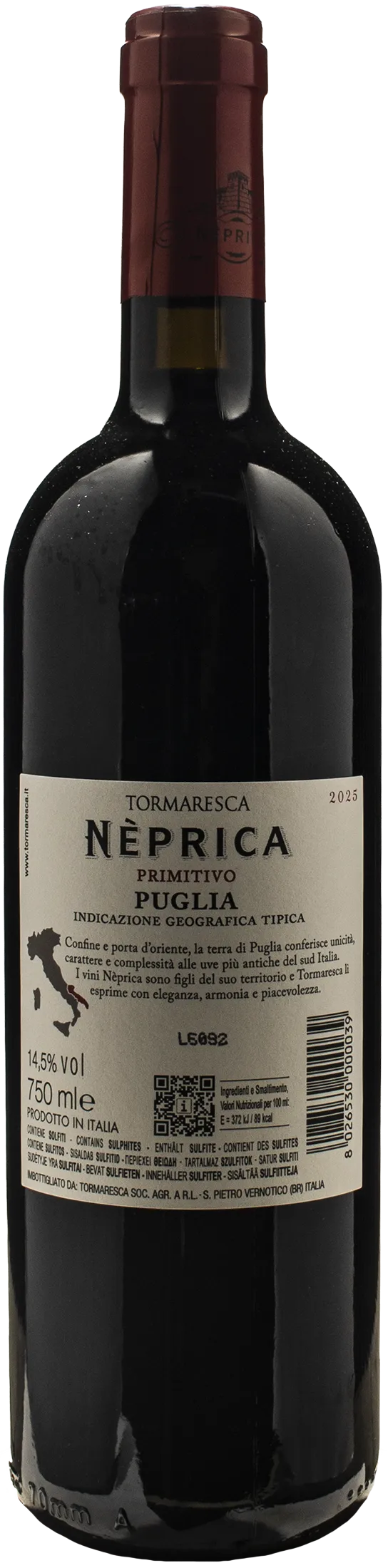 Tormaresca Neprica Primitivo 2025
