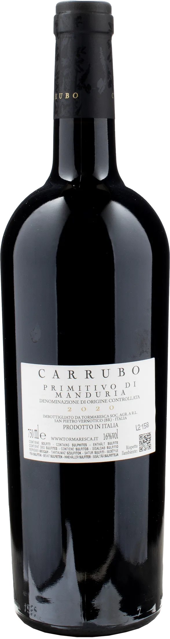 Tormaresca Primitivo di Manduria Carrubo 2020