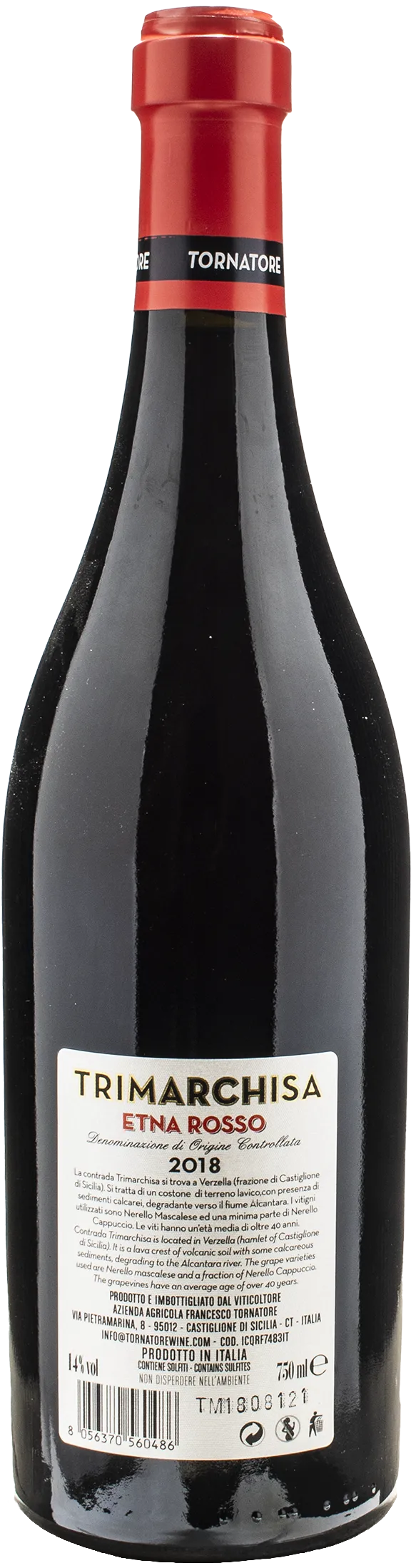 Tornatore Etna Rosso Contrada Trimarchisa 2018