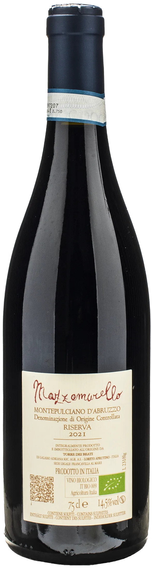 Torre dei Beati Montepulciano d'Abruzzo Mazzamurello Riserva 2021