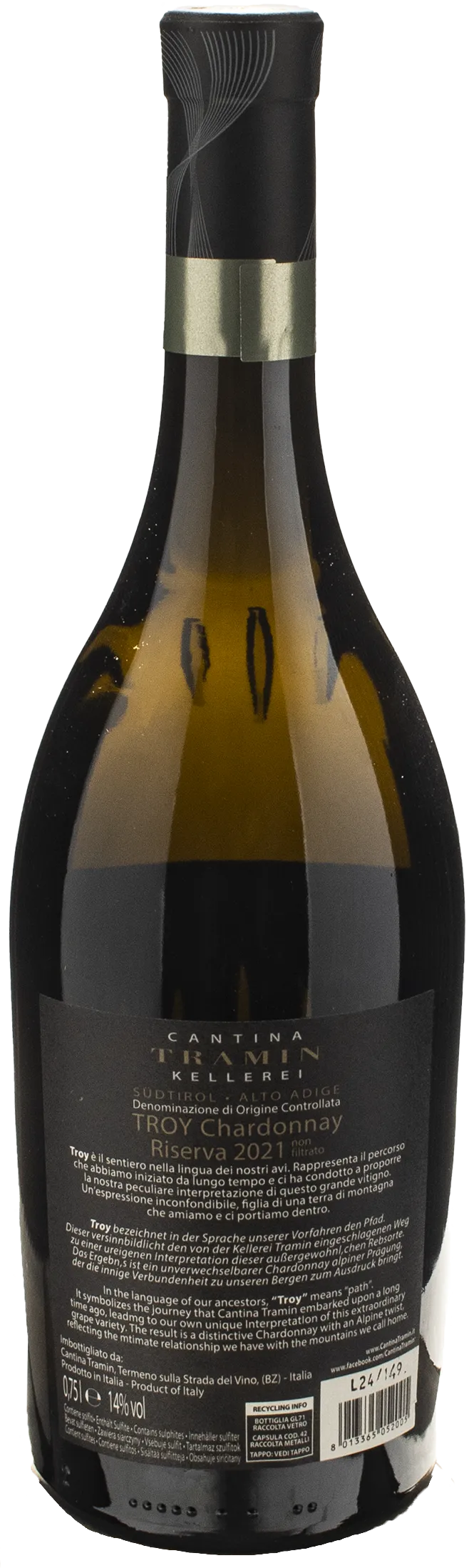 Tramin Troy Chardonnay Riserva 2021