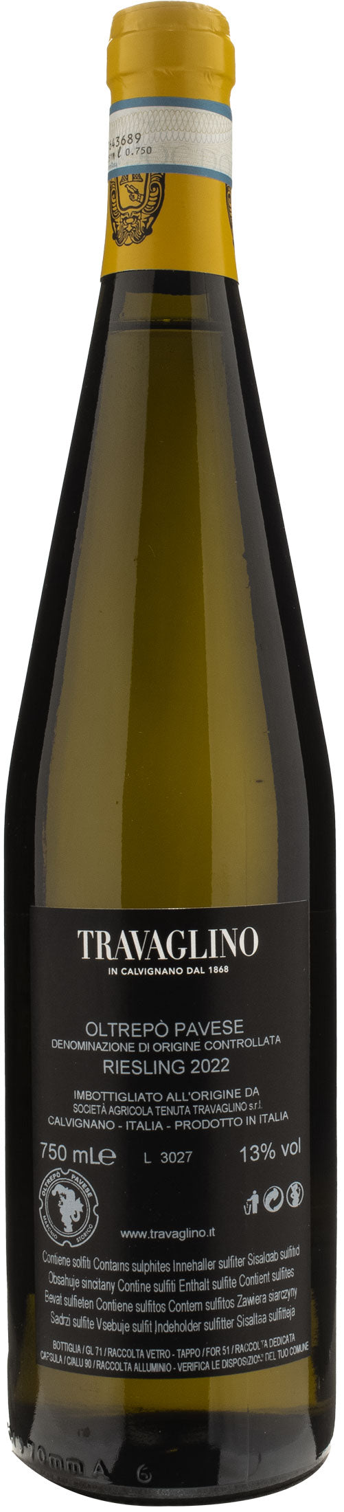 Travaglino Riesling Campo della Fojada 2022