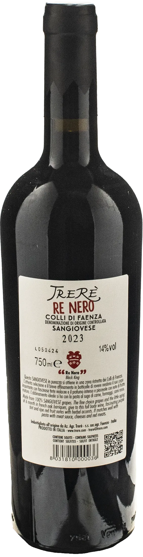 Trere Colli di Faenza Sangiovese Re Nero 2023