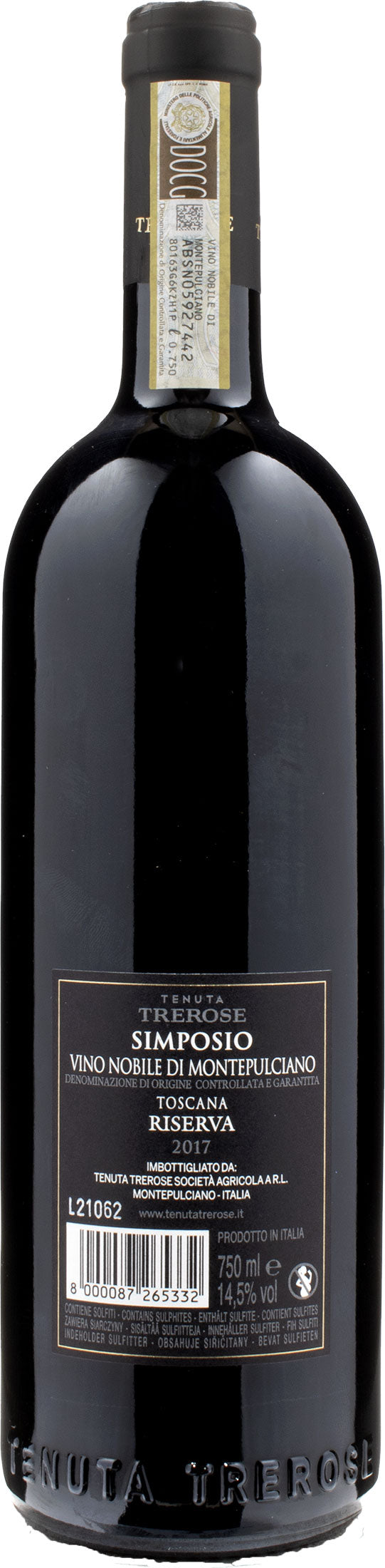 Trerose Nobile di Montepulciano Simposio Riserva 2017
