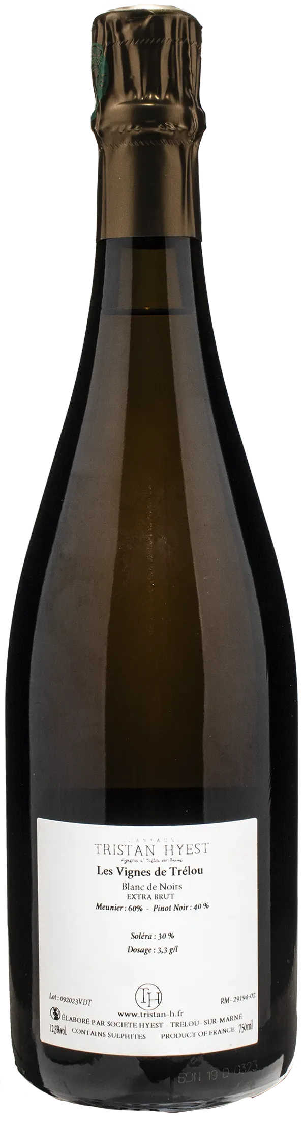 Tristan Hyest Champagne Blanc de Noirs Les Vignes de Trelou Extra Brut