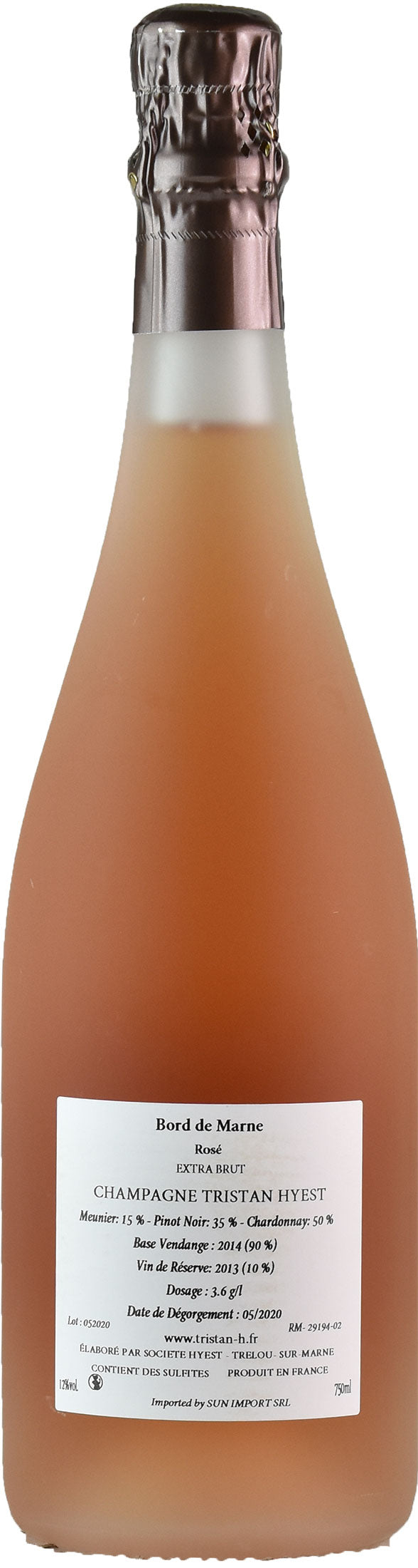 Tristan Hyest Champagne Rosè Extra Brut Bord de Marne