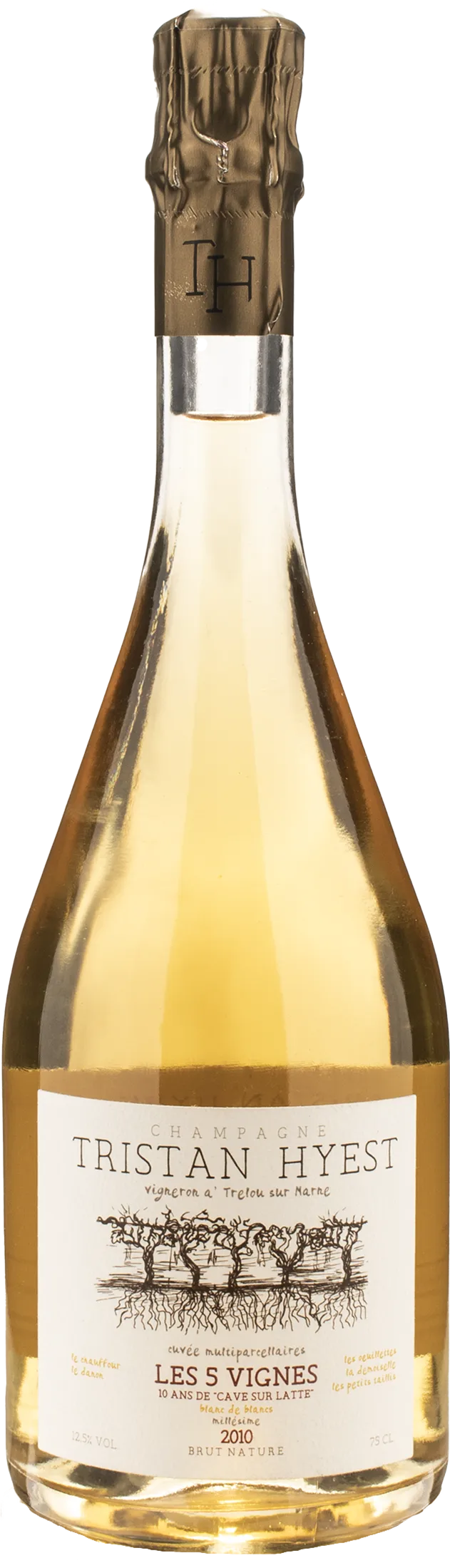 Tristan Hyest Champagne Les 5 Vignes Blanc de Blancs Brut Nature Millesime 2010