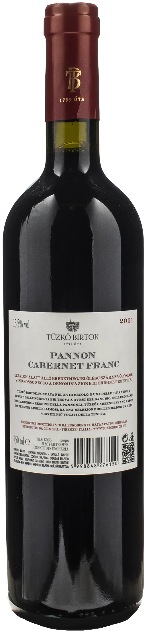 Tuzko Birtok Cabernet Franc Pannon 2021