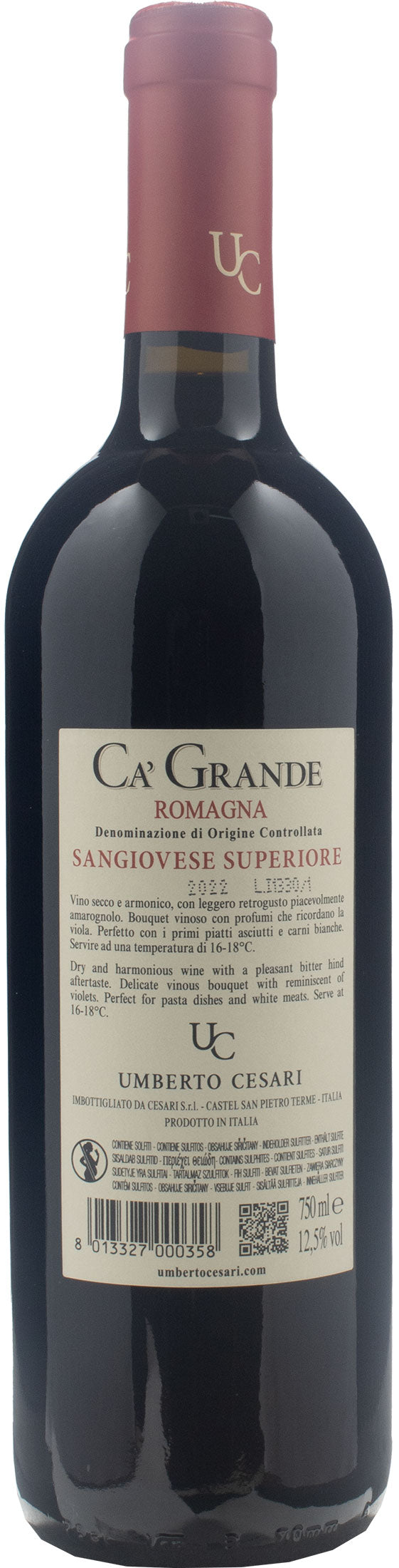 Umberto Cesari Cà Grande Sangiovese Superiore 2022