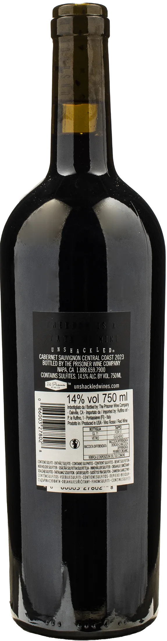 Unshackled Cabernet Sauvignon 2023