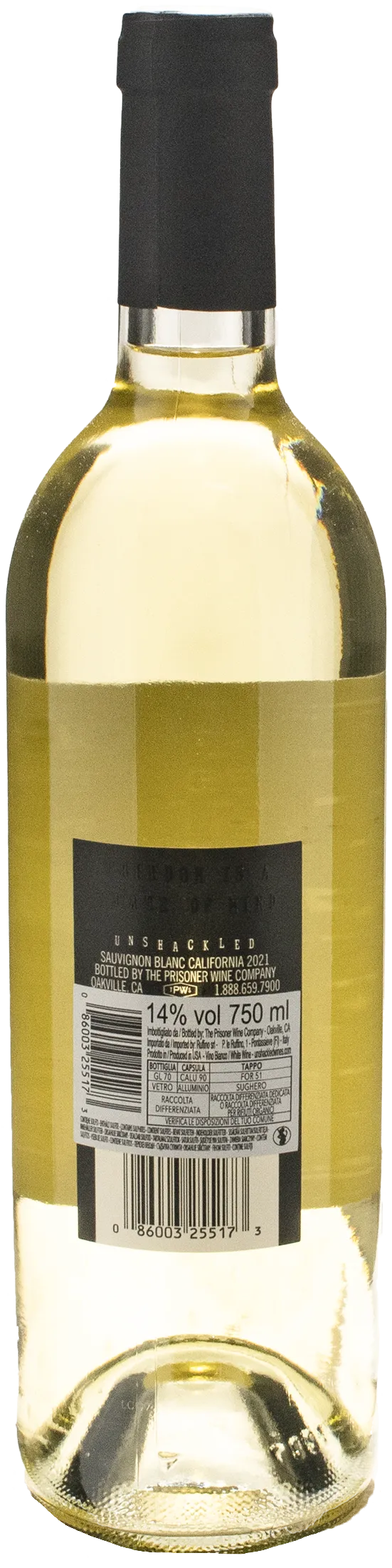 Unshackled Sauvignon Blanc 2021