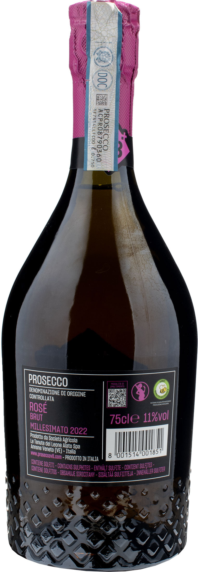 V8 + Prosecco Rosè Spumante Brut Millesimato 2022