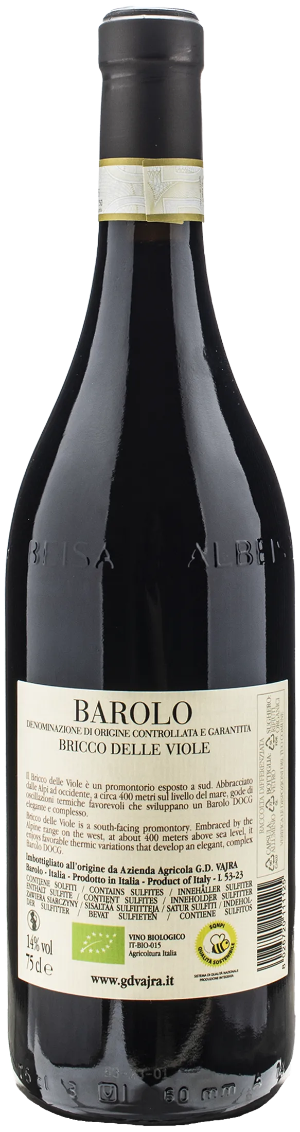 Vajra G.D. Barolo Bricco delle Viole 2020