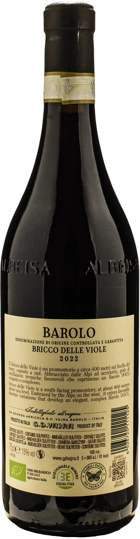 Vajra G.D. Barolo Bricco delle Viole 2022
