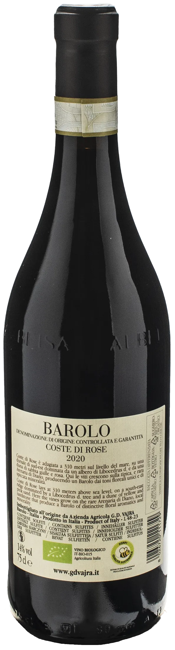 Vajra G.D. Barolo Coste di Rose 2020