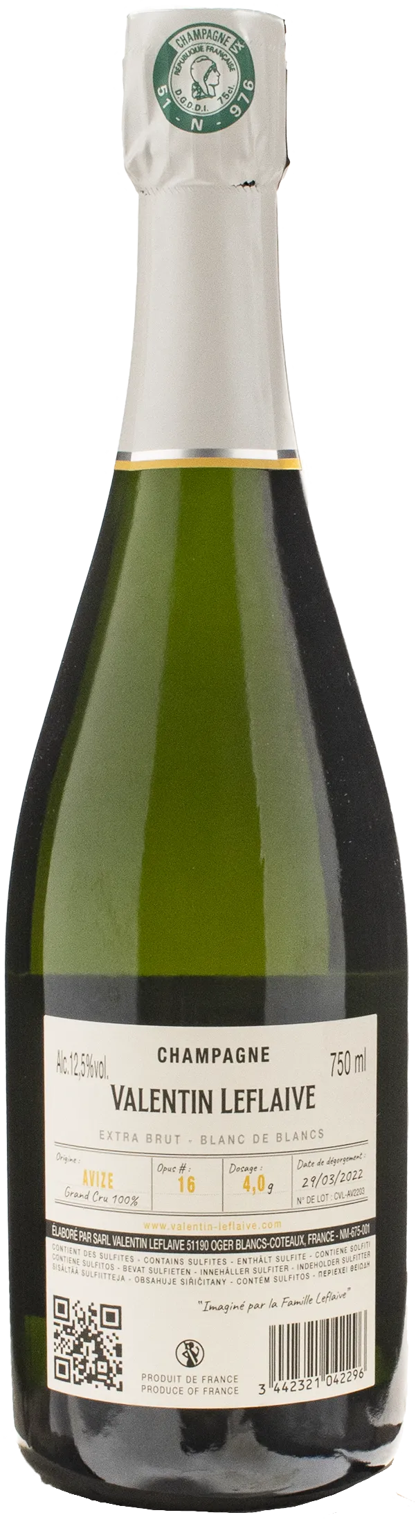 Valentin Leflaive Champagne Grand Cru Avize Extra Brut
