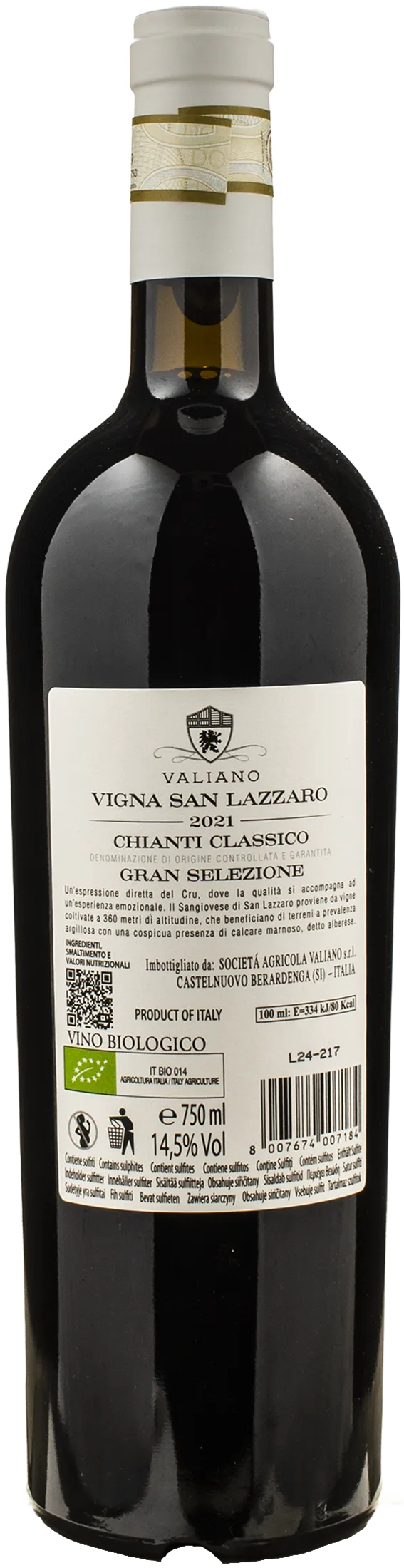 Valiano Chianti Classico Gran Selezione San Lazzaro 2021