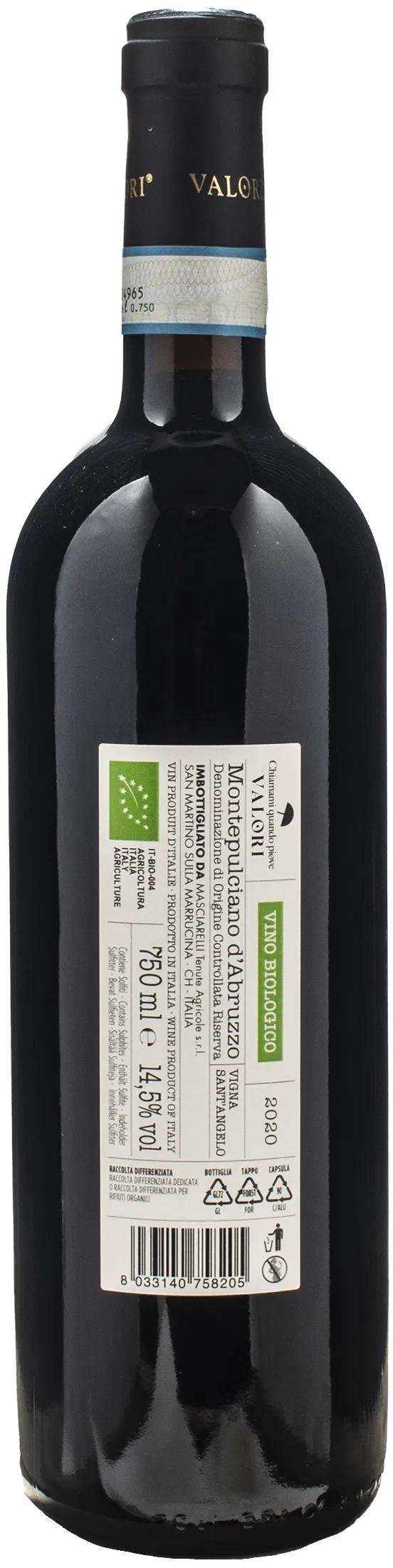 Valori Montepulciano d'Abruzzo Vigna Sant'Angelo Riserva 2020