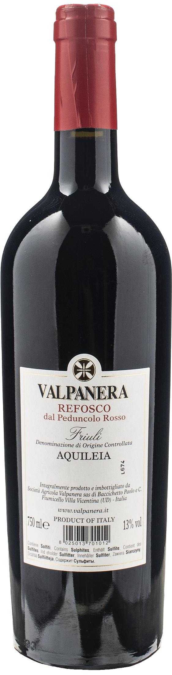 Valpanera Refosco dal Peduncolo Rosso Aquileia 2022