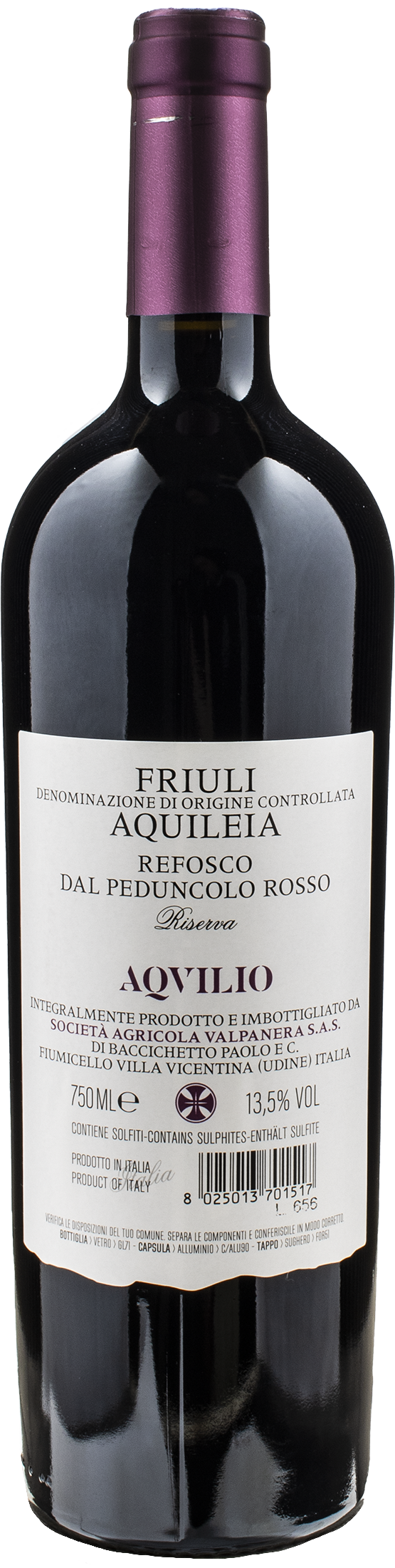 Valpanera Aqvilio Refosco dal Peduncolo Rosso Riserva 2020